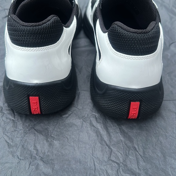 MEN PRADA SNEAKER BLACK/WHITE  Size 11 - Picture 8 of 14